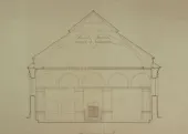 Ashmyany synagogue, cross-section plan, 1929