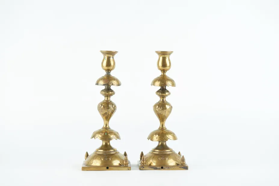 Shabbes candelsticks. Slonim, Belarus, 19th c.