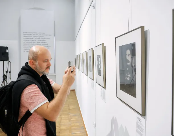 Man in gallary